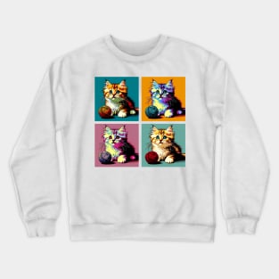 American Bobtail Pop Art - Cute Kitties Crewneck Sweatshirt